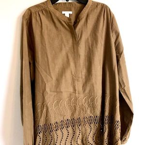 💫 J. Crew Button Up Olive Green Blouse